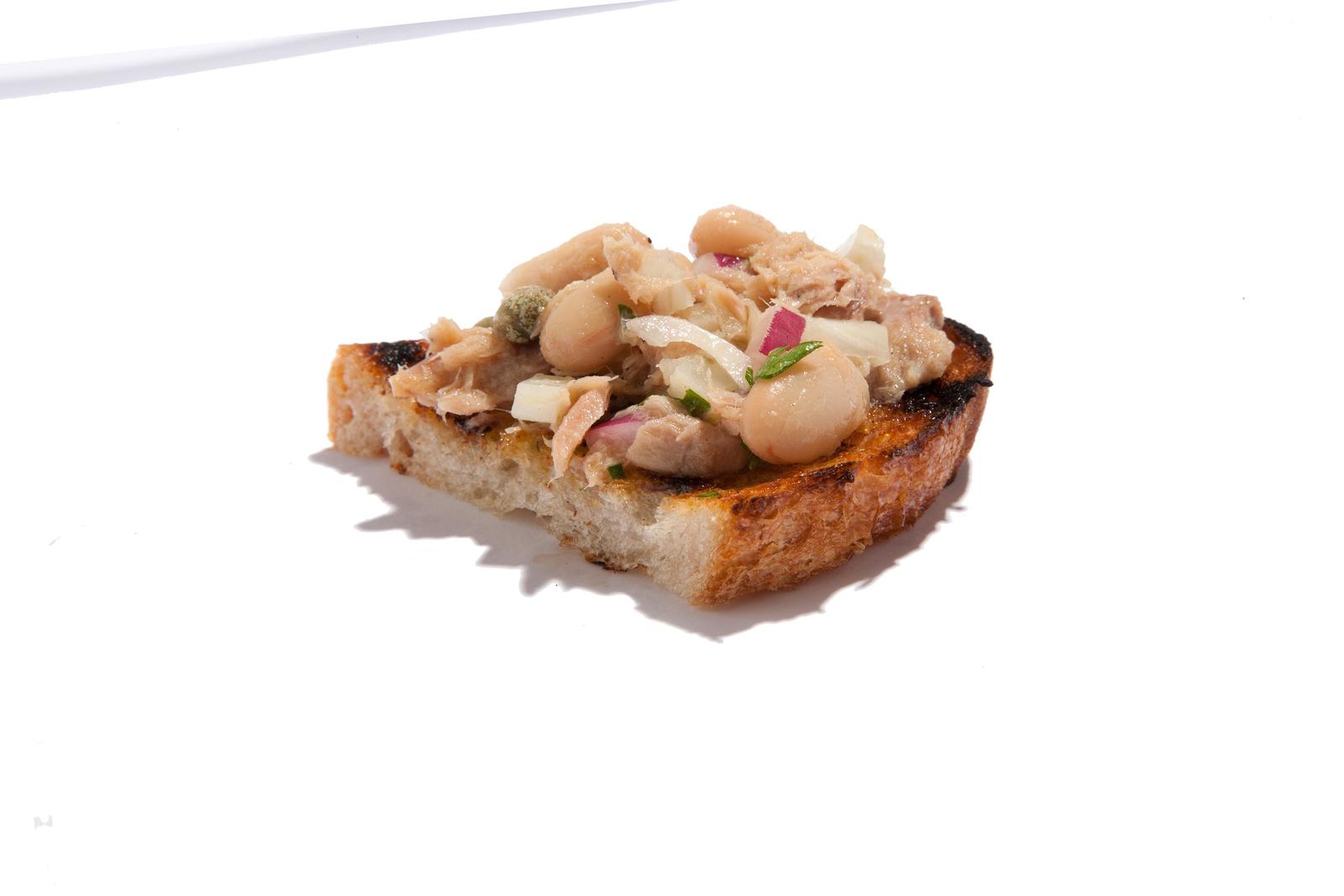 Tuna Cannellini Bean Bruschetta