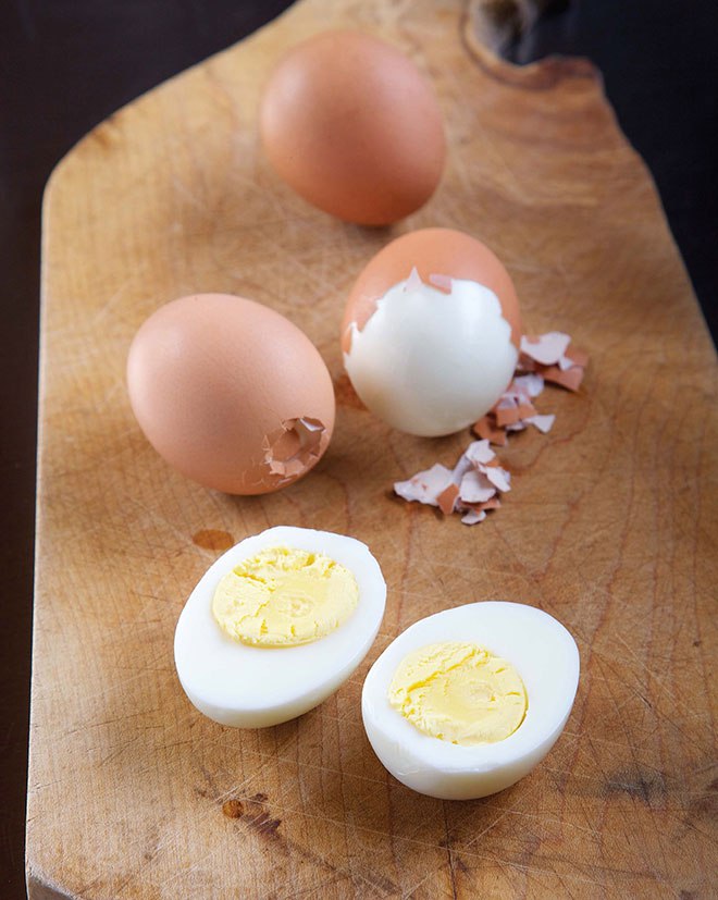 Hard boiled eggs are shown in a handout photo.