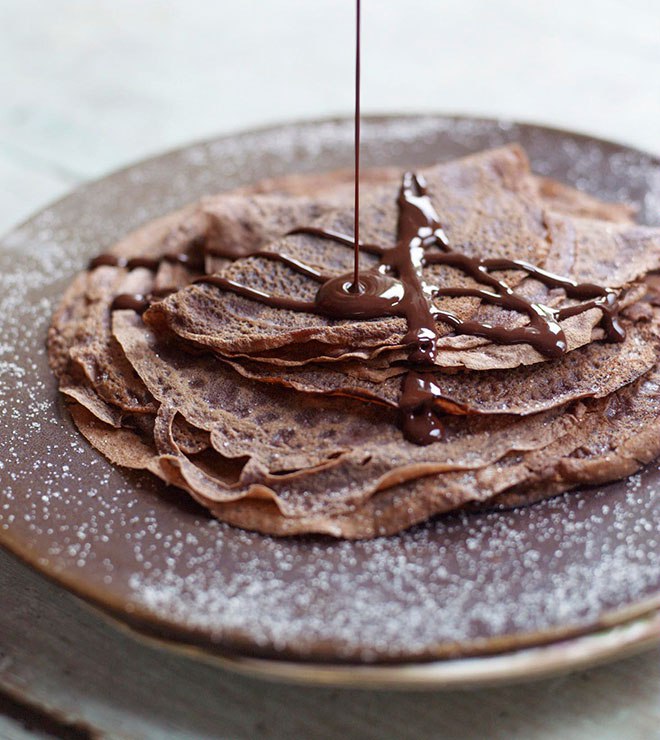 Chocolate Crêpes for Mom.
