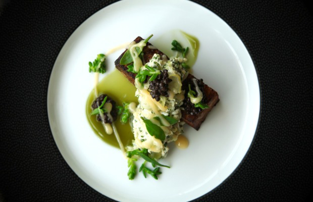 One of chef Ashley Palmer-Watts' dishes at Dinner by Heston Blumenthal in London, UK.