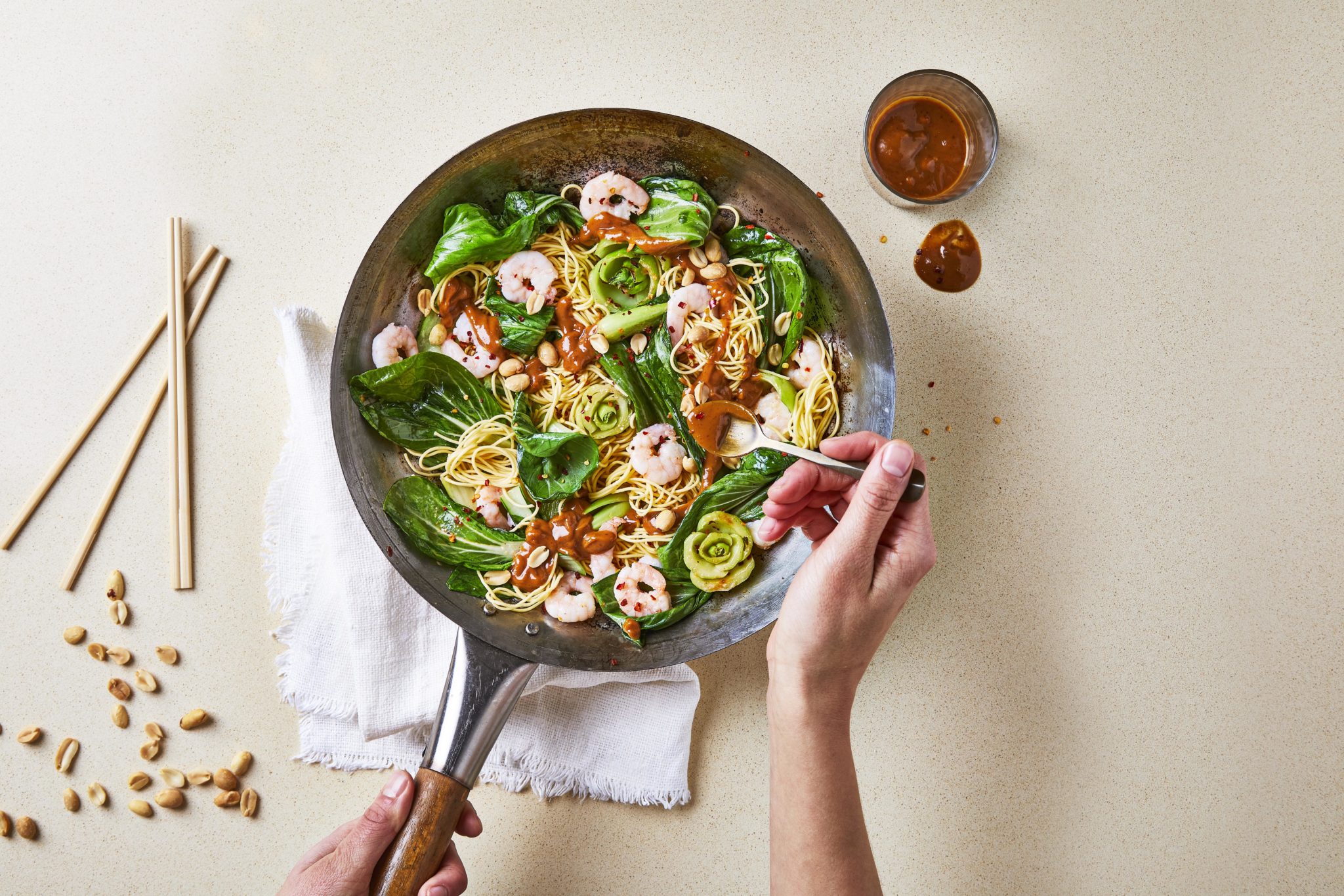 Ten-Min Nutty Bang Bang Prawn Stir-Fry recipe