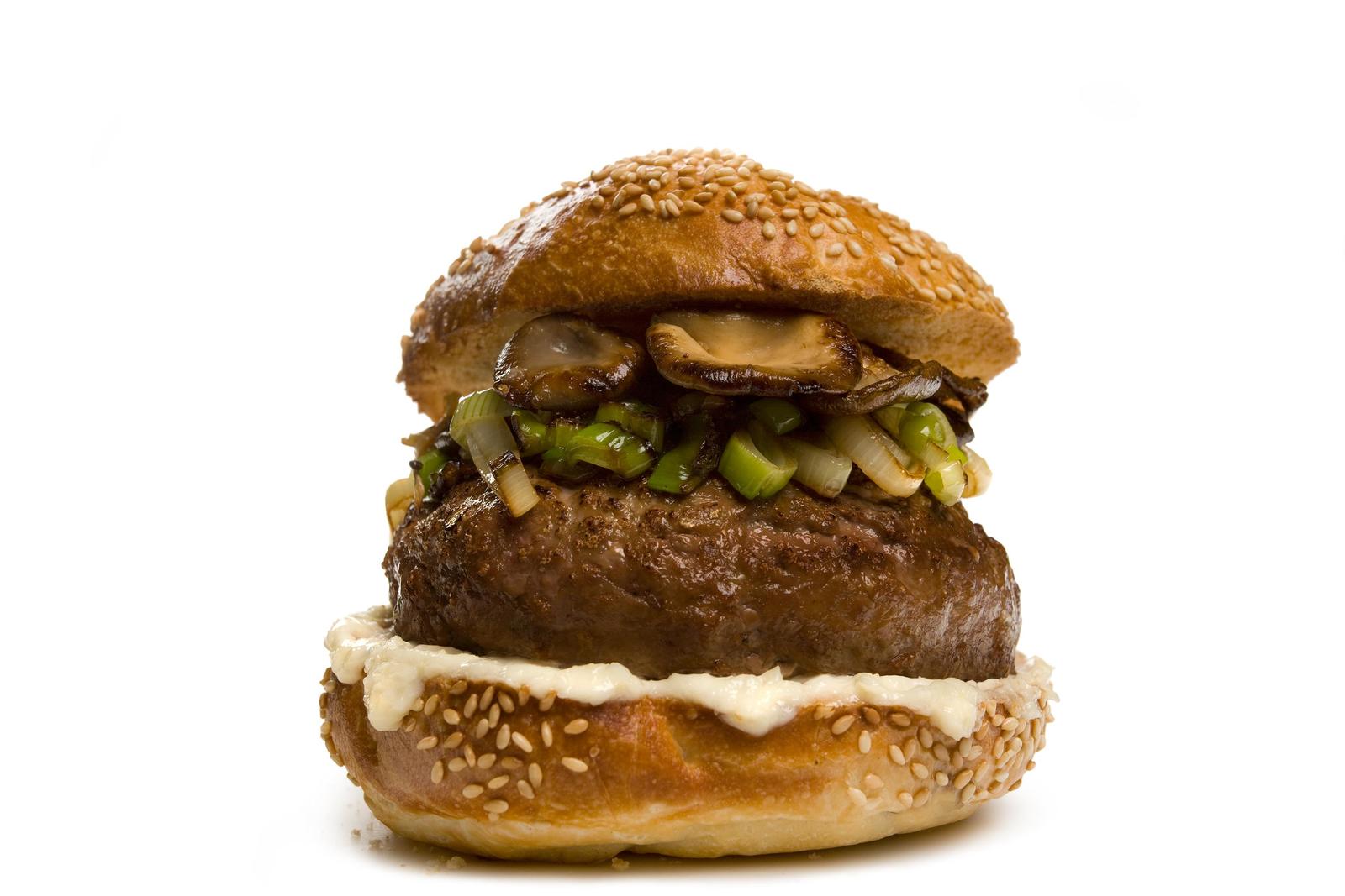 Bison Burger with Mushrooms