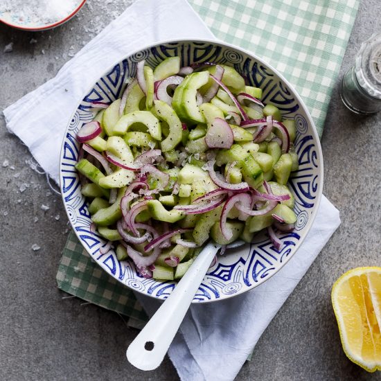 Easy marinated cucumber salad
