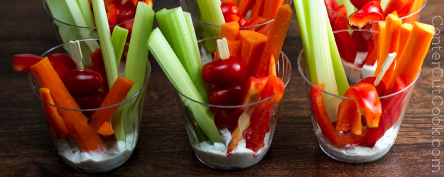 Veggie Cups with Ranch Dip