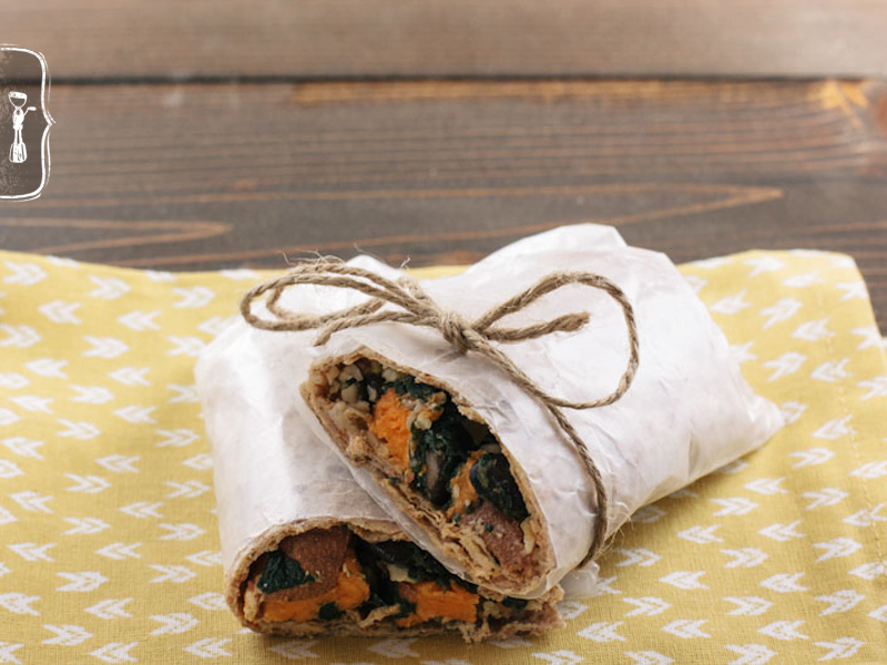Frozen Bean and Veggie Burritos