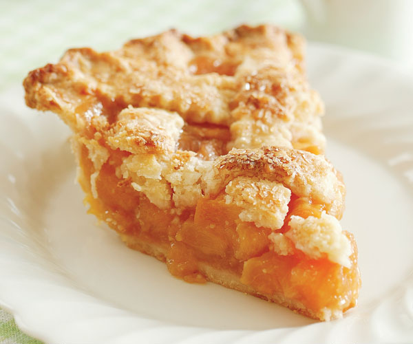 Lattice-Top Peach Pie