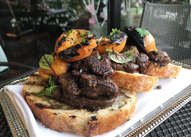 toasts-Grilled-chicken-livers-peach-agrodolce-Chowhound