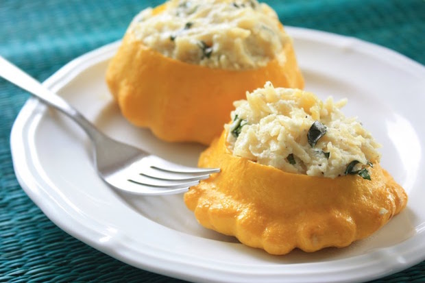 Patty-Pan-Squash-Stuffed-with-Basil-Fakefoodfree-Chowhound