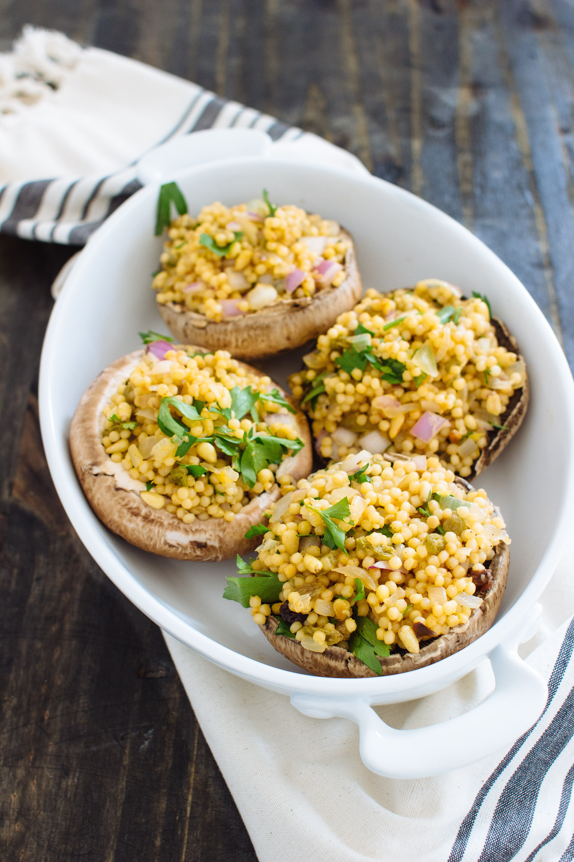 Couscous Stuffed Mushrooms