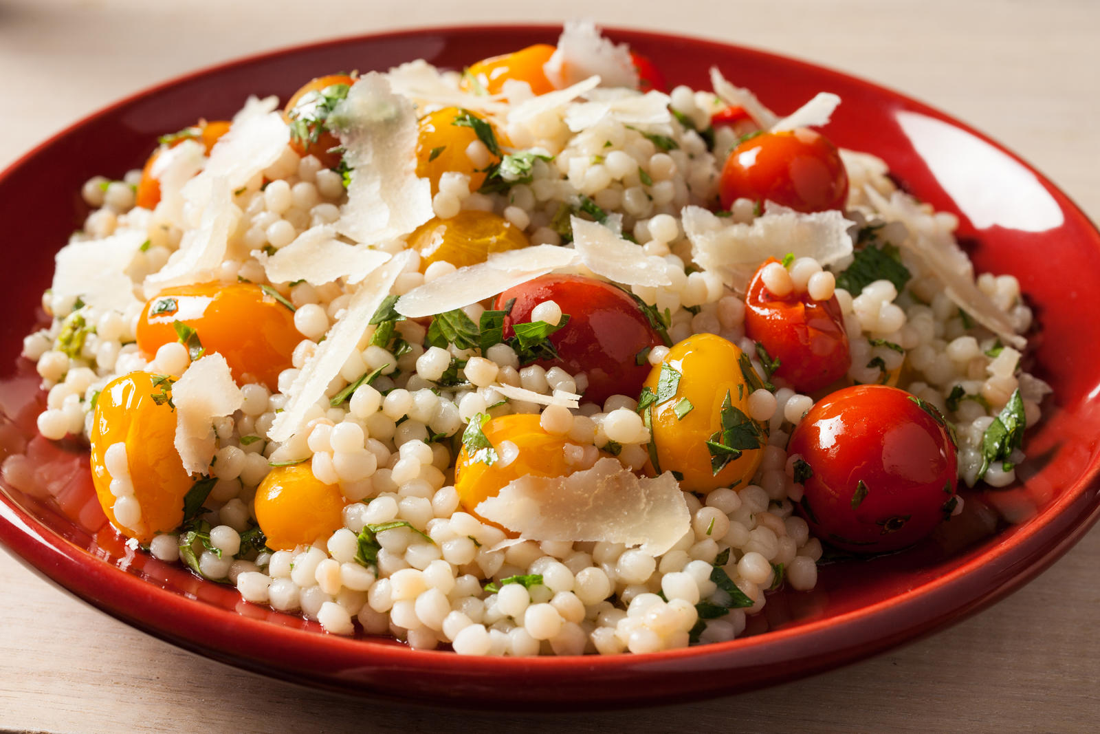 Israeli Couscous Roasted Cherry Tomatoes