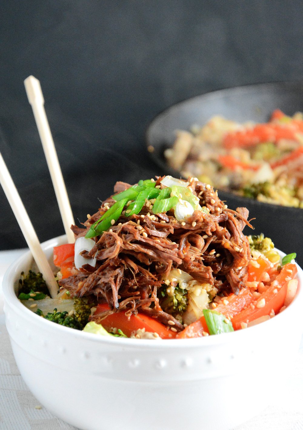 Honey Soy Asian Beef Cauliflower Rice