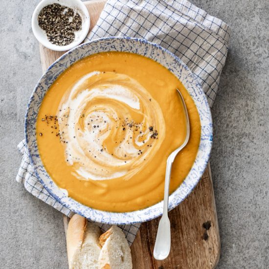 Honey roasted butternut squash soup