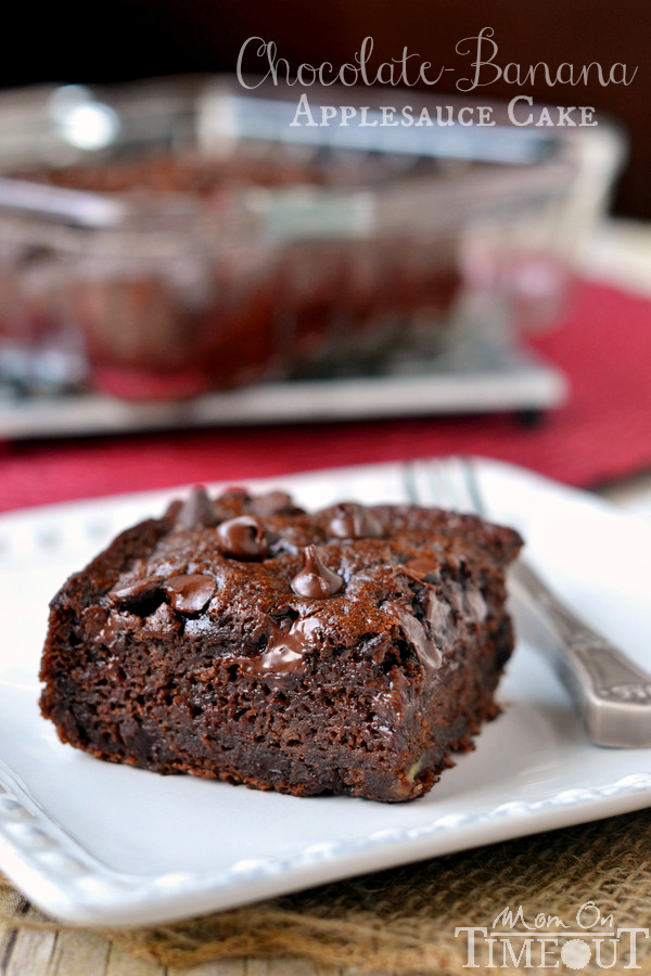 Chocolate Banana Applesauce Cake