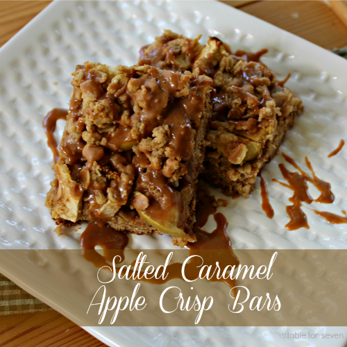 Salted Caramel Apple Crisp Bars