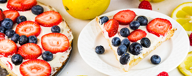 Red White and Blue Patriotic Dessert Tart
