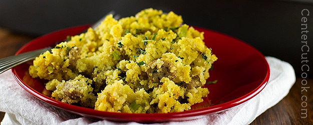 Corn Bread Stuffing with Sausage and Herbs