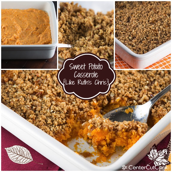 Sweet potato casserole collage