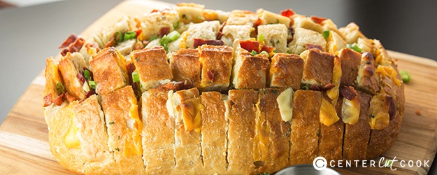 Bacon, Cheese and Ranch Pull Apart Bread