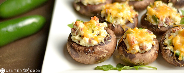 Jalapeño Popper Stuffed Mushrooms