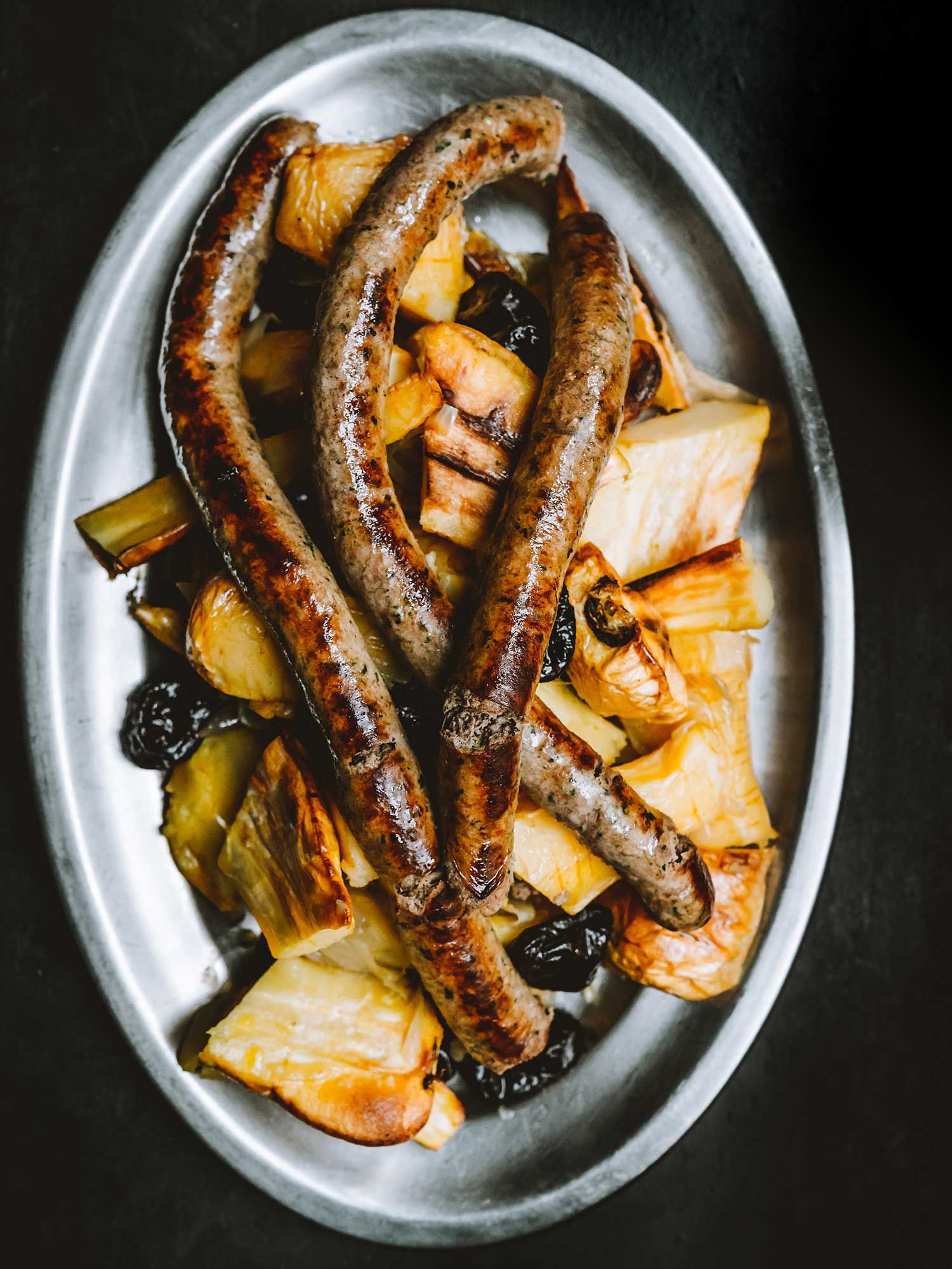 <a href="https://www.saveur.com/story/recipes/wild-boar-sausage-with-parsnip/">Get the recipe for Wild Boar Sausage with Parsnip »</a>