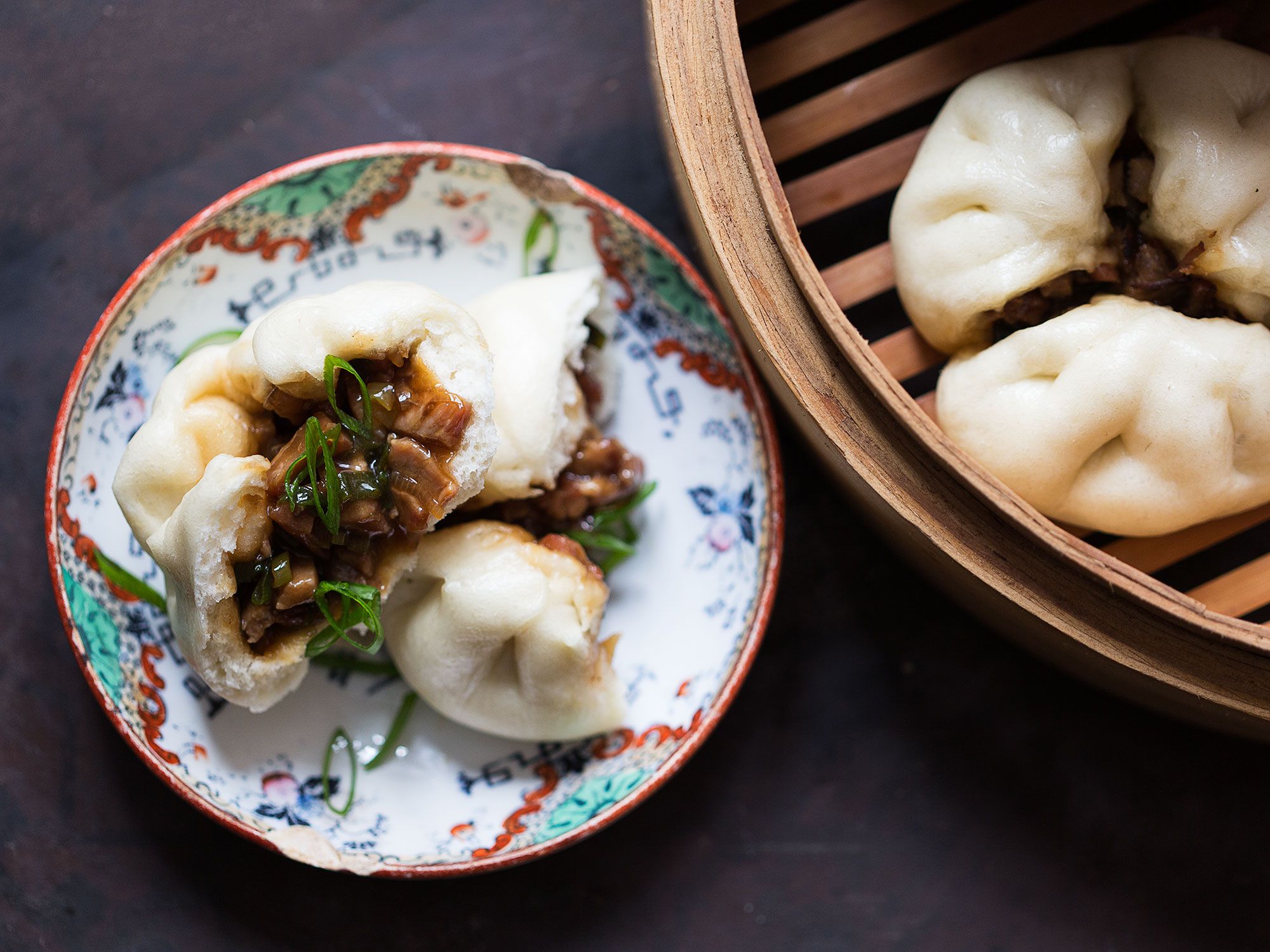 Cornstarch adds a silkiness to bao dough, mimicking the bleached, low-protein flour commonly used in Chinese bakeries (but harder to find in supermarkets). Lard adds tenderness, richness, and a subtle porky finish. <a href="http://www.saveur.com/chinese-steamed-pork-buns-recipe">Get the recipe for Chinese Steamed Pork Buns (Char Siu Bao)</a>