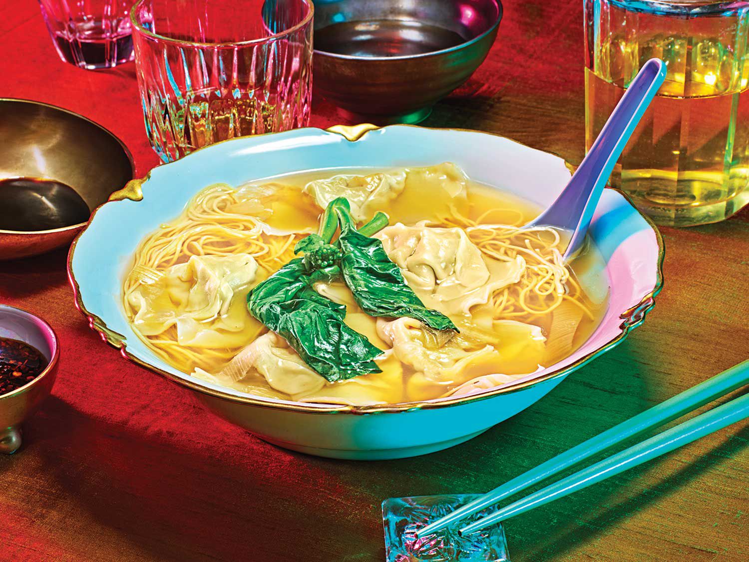 To form single-bite wontons, be sure to restrict the filling amount to 1 teaspoon. (This recipe includes a few extra wonton wrappers in case of breakage or dryness.) Keeping the pork well-chilled will help you cut it into the required fine texture for the filling. <a href="https://www.saveur.com/cantonese-wonton-noodle-soup-recipe/">Get the recipe for Cantonese Wonton Noodle Soup</a>