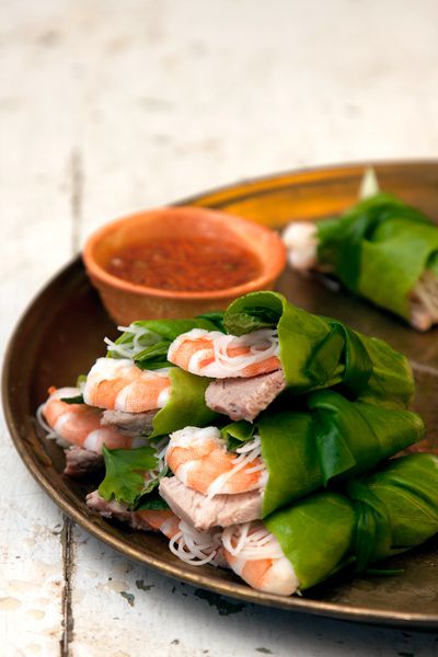 A fragrant and satisfying appetizer (as well as an excellent use for leftover roast pork and poached or steamed shrimp), these flavorful bundles are great dipped in <a href="https://www.saveur.com/article/Recipes/Nuoc-Cham-Vietnamese-Dipping-Sauce">nuoc cham</a>, a sweet and spicy Vietnamese sauce. <a href="https://www.saveur.com/article/Recipes/Vietnamese-Lettuce-Wraps">Get the recipe for Vietnamese Lettuce Wraps</a>