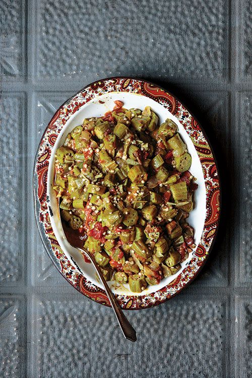 Pickled okra is great smothered in tomato. <a href="https://www.saveur.com/article/recipes/smothered-okra">Get the recipe for Smothered Okra</a>