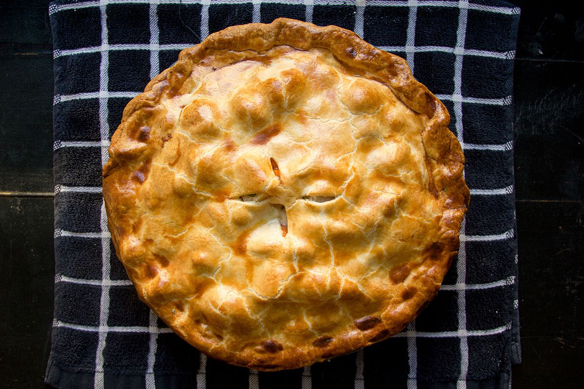 A flaky crust and simple fillings make this old-school chicken pot pie one of our favorites. <a href="https://www.saveur.com/chicken-pot-pie-recipe/">Get the recipe for Chicken Pot Pie</a>