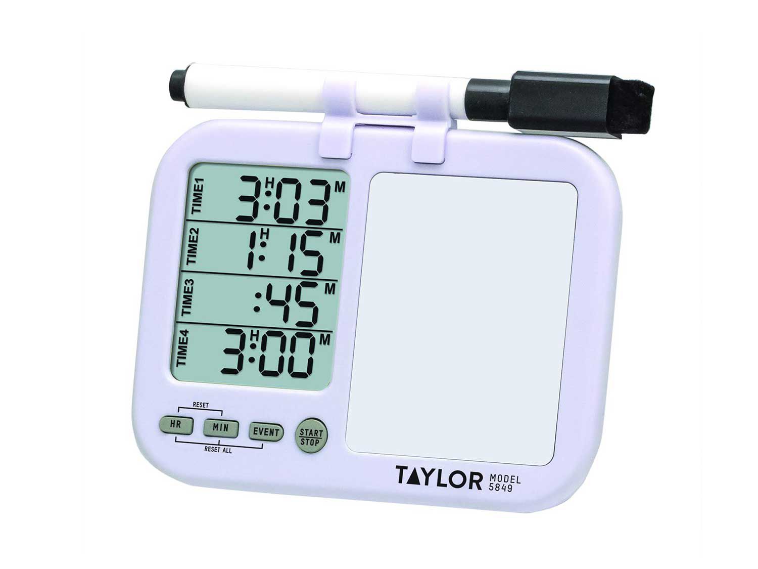 It’s as if a digital timer and an old-school whiteboard had a baby.