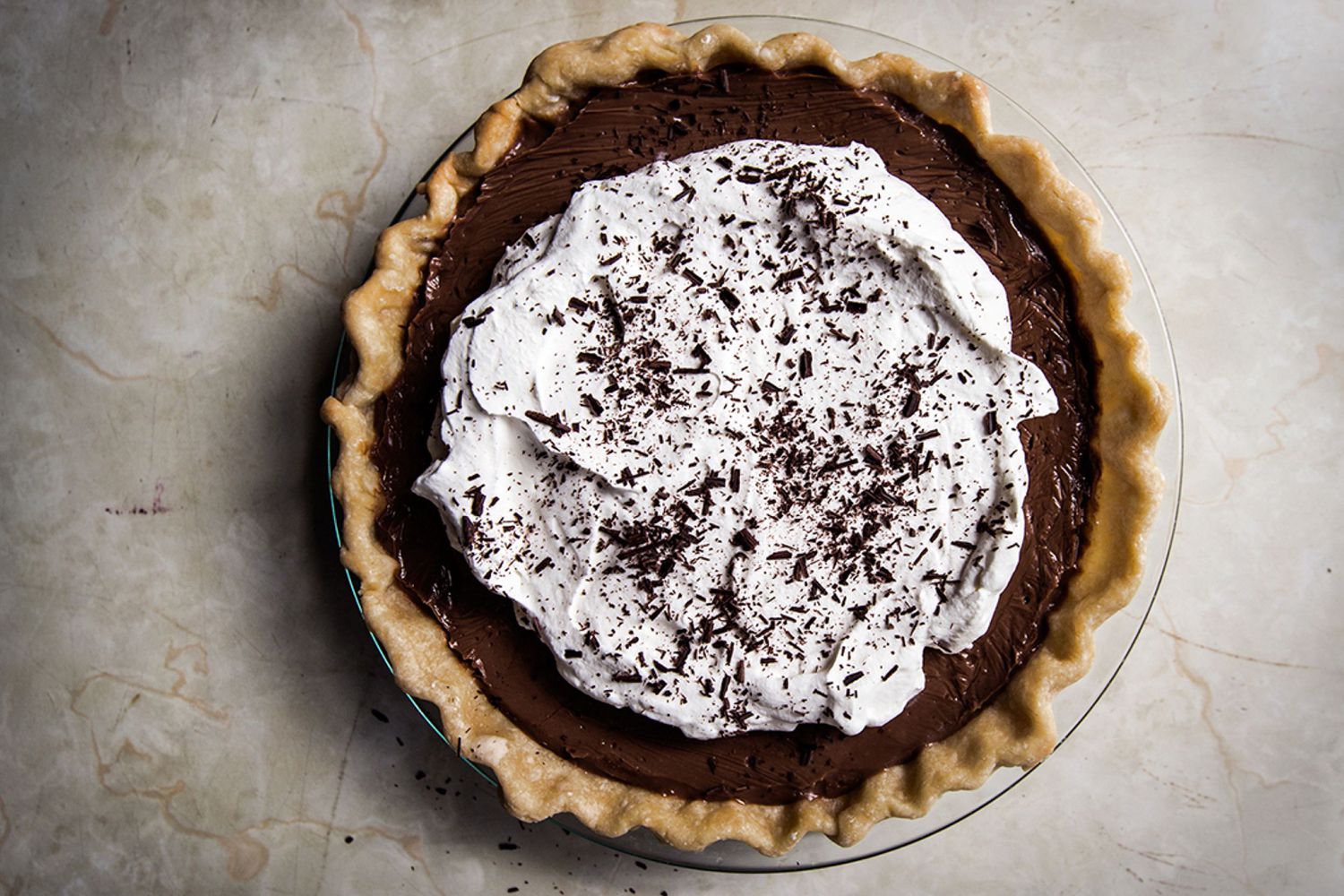 This rich, creamy chocolate pudding pie is pure nostalgia. Get the recipe for <a href="https://www.saveur.com/article/recipes/chocolate-pudding-pie">Chocolate Pudding Pie</a>