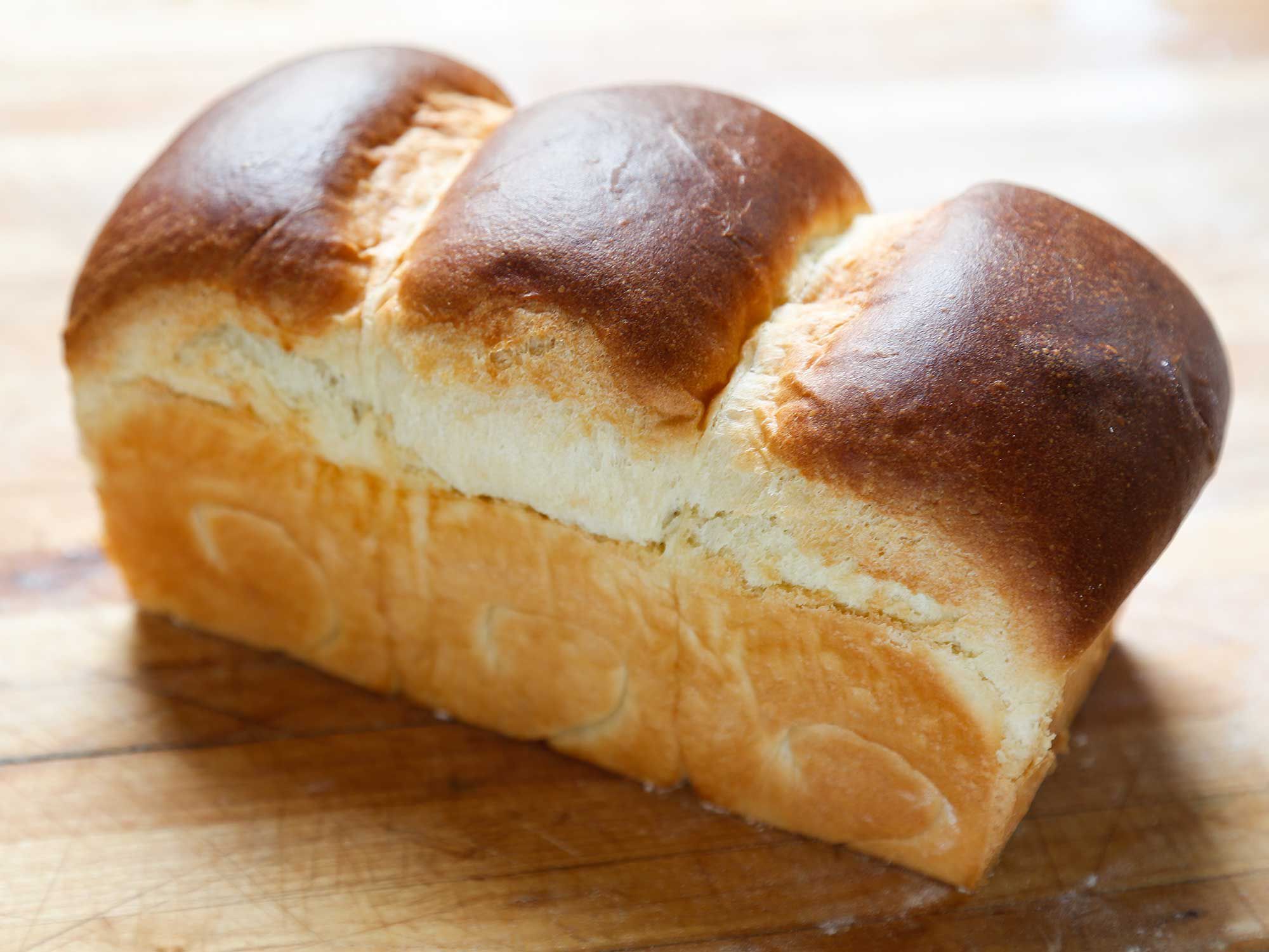 <a href="https://www.saveur.com/fluffy-white-bread-recipe/">Get the recipe for The Fluffiest White Bread in the World »</a>