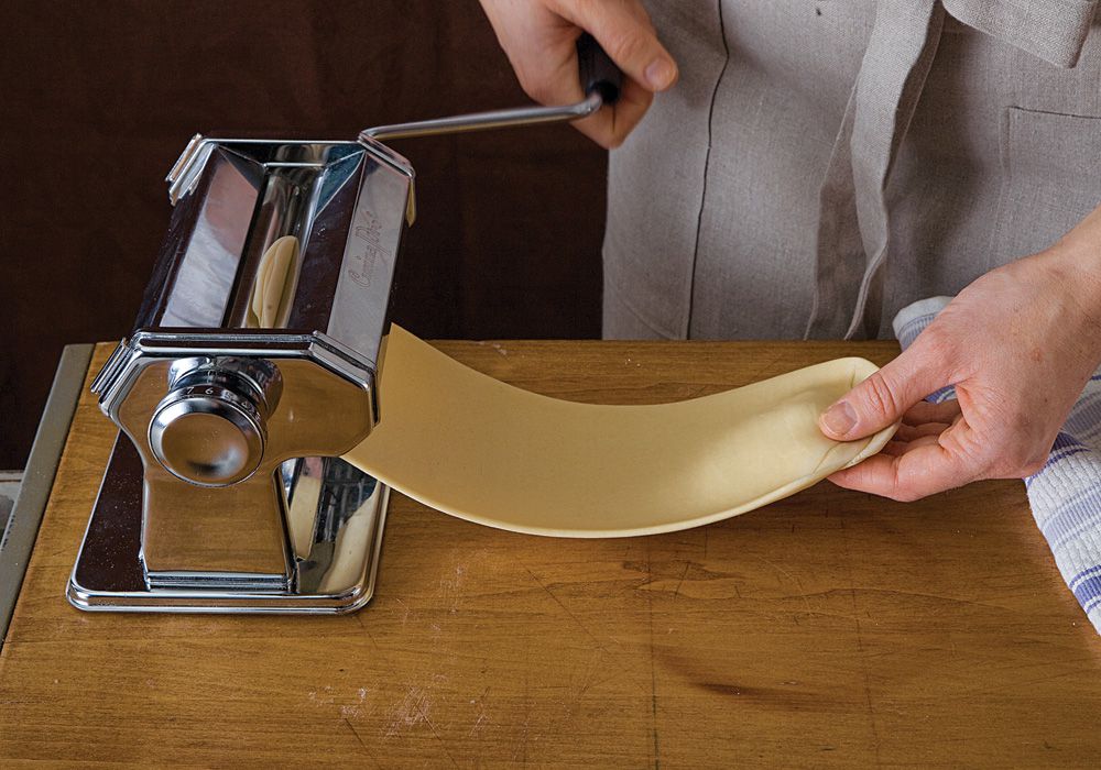 <a href="https://www.saveur.com/pasta-dough/">Get the recipe for Pasta Dough »</a>