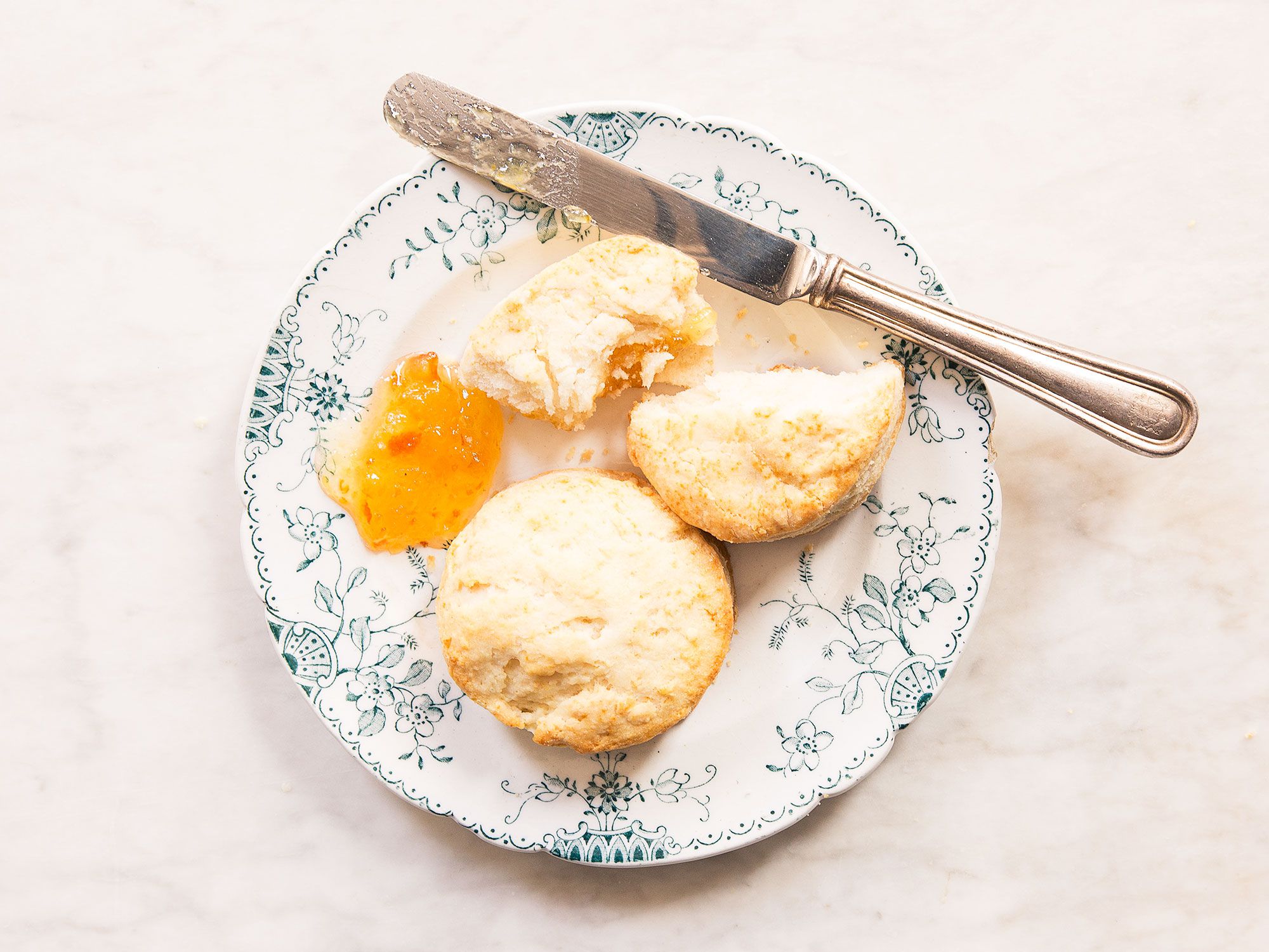 Powdery fine "00" flour makes for a supremely fluffy biscuit in this simple, four-ingredient recipe. Get the recipe for <a href="https://www.saveur.com/ruth-reichls-cream-biscuits-recipe/">Ruth Reichl's Easy, 4-Ingredient Cream Biscuits</a>