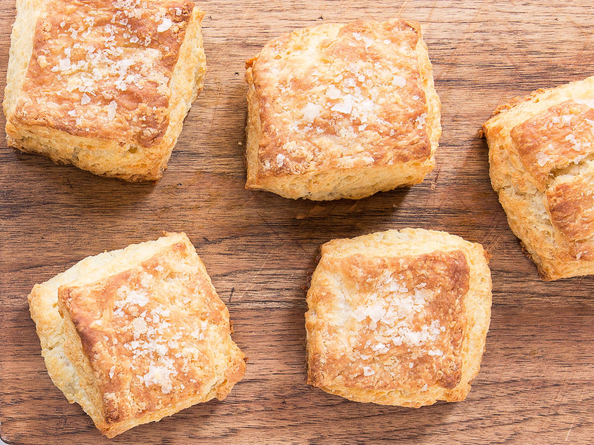 Treated like puff pastry, the dough for these buttery biscuits is rolled and folded several times to create multiple flaky layers. Get the recipe for <a href="http://www.saveur.com/nancy-silvertons-all-butter-biscuits-recipe">Nancy Silverton's All-Butter Biscuits</a>