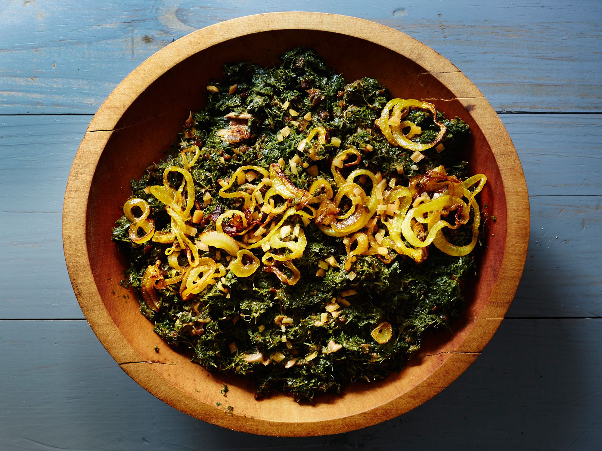 Greens laced with freshly ground peanut butter and fermented seafood for a funky umami kick is a common one-pot dish in West Africa. Get the recipe for <a href="https://www.saveur.com/creamed-collard-greens-peanuts-chiles-recipe">"Creamed" Collard Greens with Peanut Butter and Chile</a>