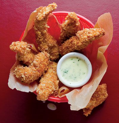 Mayonnaise with honey and dill makes an awesome dipping sauce for chicken fingers. Get the recipe for <a href="https://www.saveur.com/article/Recipes/Mitzis-Chicken-Fingers">Honey-Dill Dipping Sauce</a>
