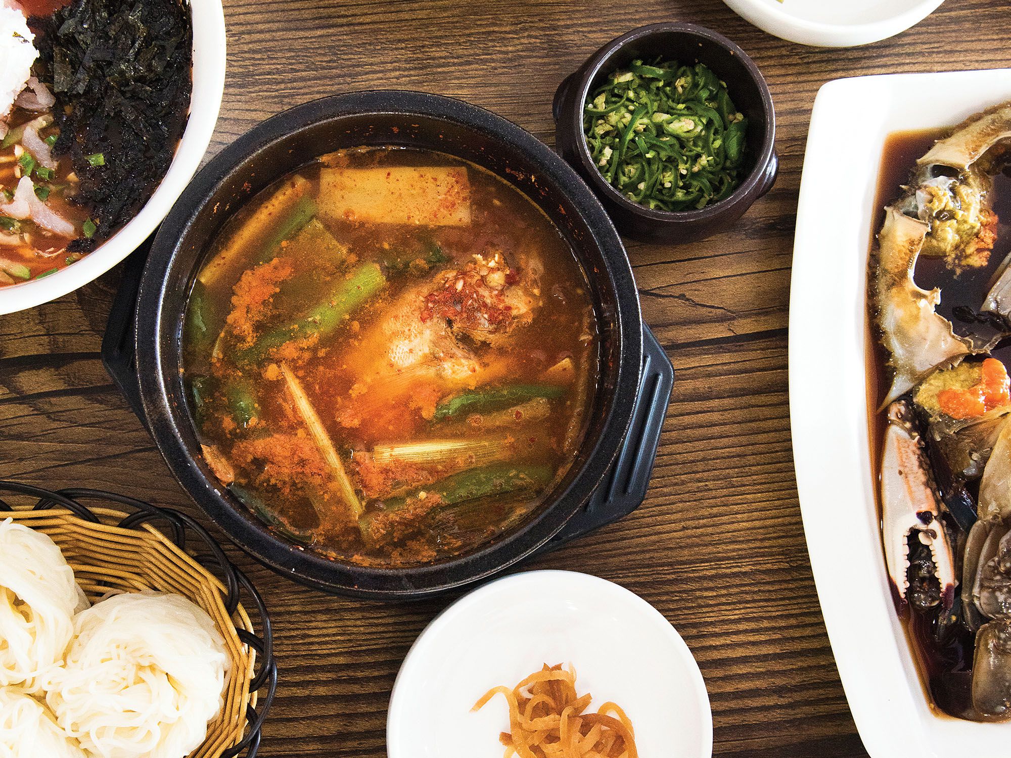 It took chef Hooni Kim one year to perfect his recipe for dashi, which he uses as the base of this everyday Korean stew. Gochujang adds a subtle layer of heat to the broth, and doenjang boosts its richness and silkiness. Get the recipe for <a href="http://www.saveur.com/doenjang-jjigae-korean-soybean-stew-recipe">Doenjang Jjigae (Fermented Soybean Stew)</a>