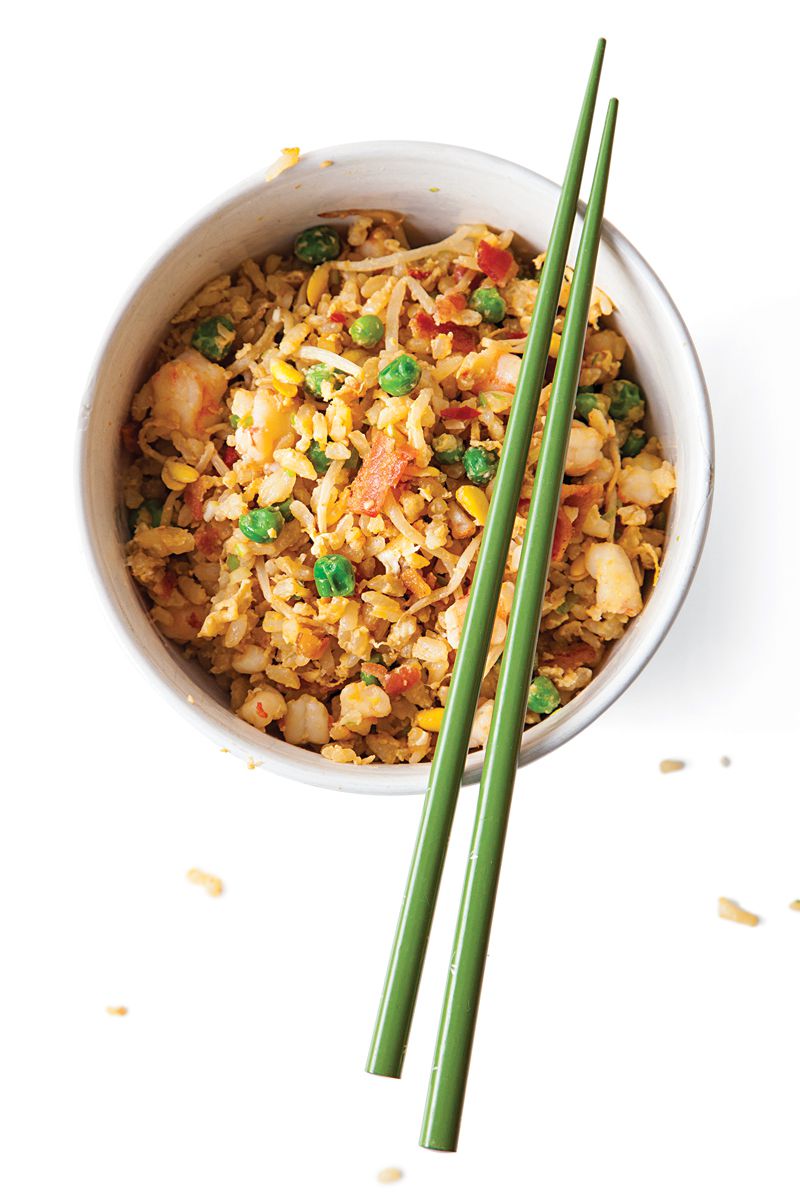 Bacon adds smoky dimension to this stir-fry. It's easily adapted to whatever leftovers you have in your fridge—roasted pork or chicken, egg, seafood, or just about any kind of vegetables. Get the recipe for <a href="https://www.saveur.com/article/recipes/bacon-and-shrimp-fried-rice/">Bacon and Shrimp Fried Rice</a>