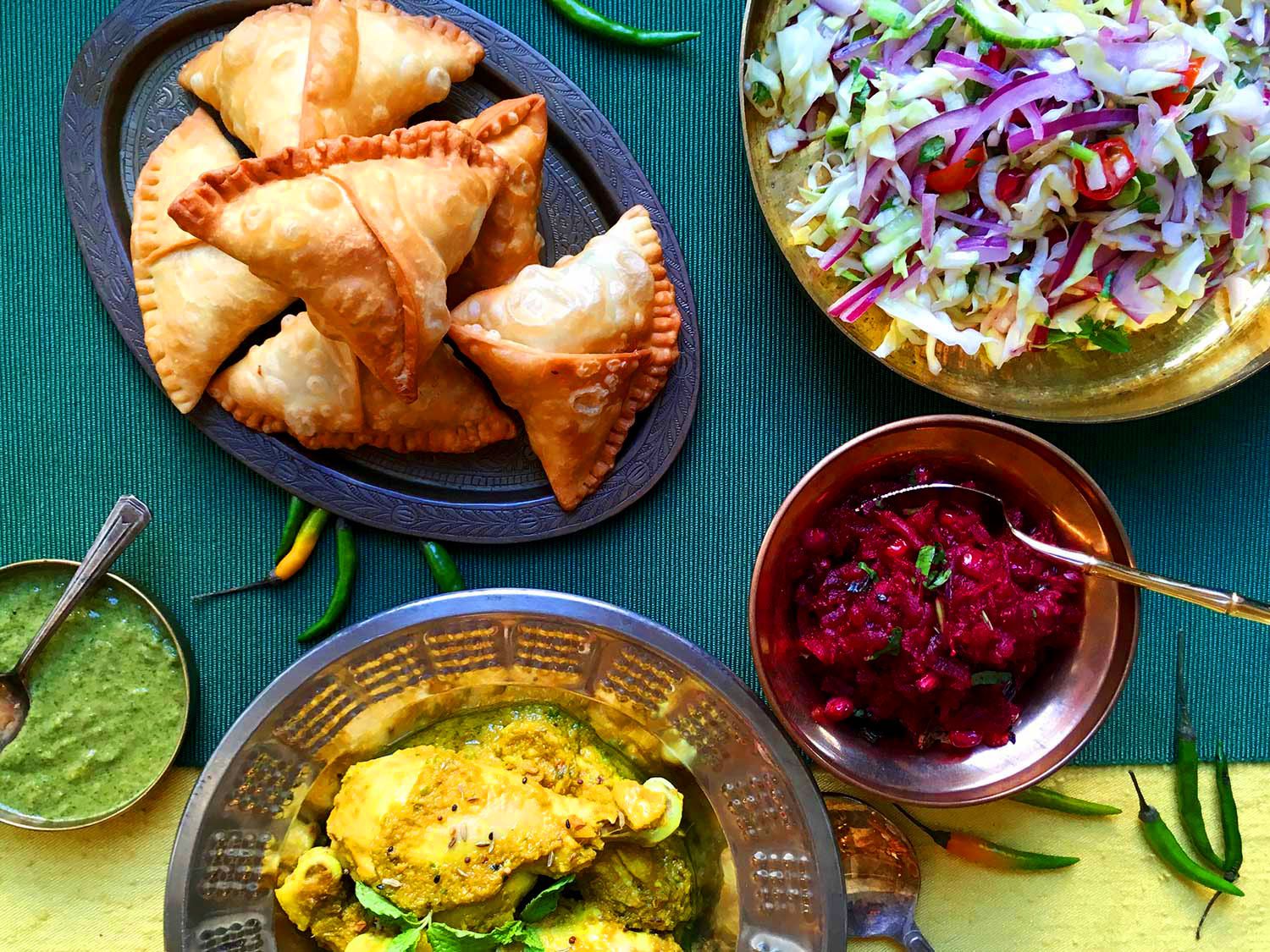 Starchy potatoes and sweet peas, fragrant with plenty of spice and ginger, get a kick from fiery green chiles in these crispy vegetarian samosas. Get the recipe for <a href="https://www.saveur.com/vegetarian-samosas-with-potatoes-and-peas-recipe/">Vegetarian Samosas with Potatoes and Peas</a>