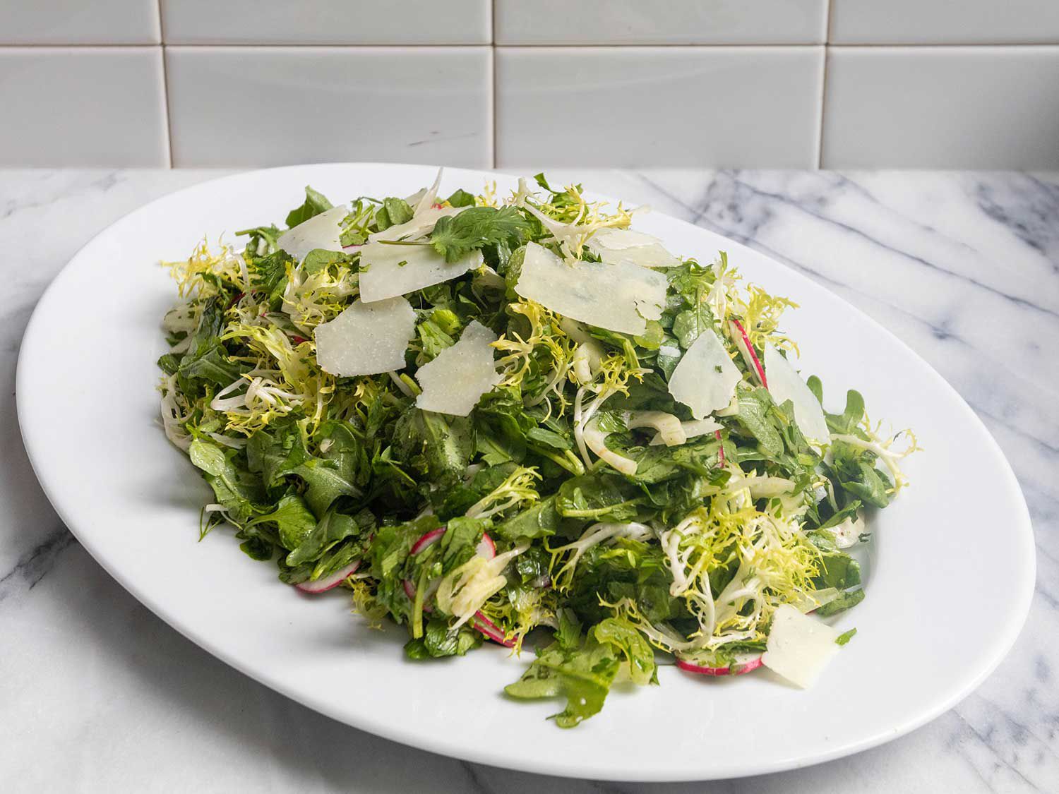 Celery, radishes, and fennel bring the crunch in this green salad tossed in a bright lemon vinaigrette. Get the recipe for <a href="https://www.saveur.com/article/Recipes/Crunchy-Spring-Salad-/">Crunchy Spring Salad</a>