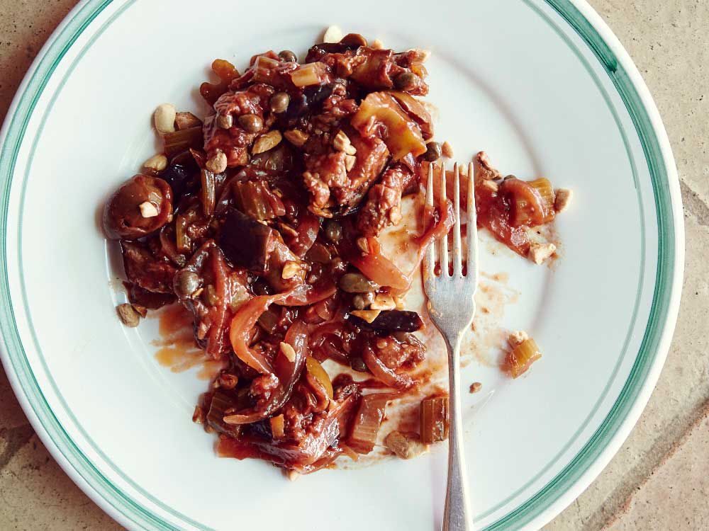 This sweet and sour vegetable dish is incredibly versatile—it can be served on bread, in pasta, or as an accompaniment to meat. Get the recipe for <a href="https://www.saveur.com/sicilian-caponata-recipe/">Sicilian Caponata</a>