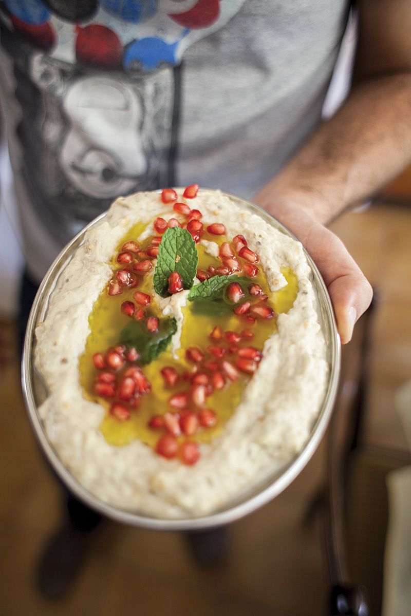 Across the Levant, eggplants are grilled and mashed to make baba ghannouj, a silky, delicious dip for flatbreads and vegetables. Get the recipe for <a href="https://www.saveur.com/article/recipes/baba-ghannouj-mashed-eggplant-dip/">Mashed Eggplant Dip (Baba Ghannouj)</a>