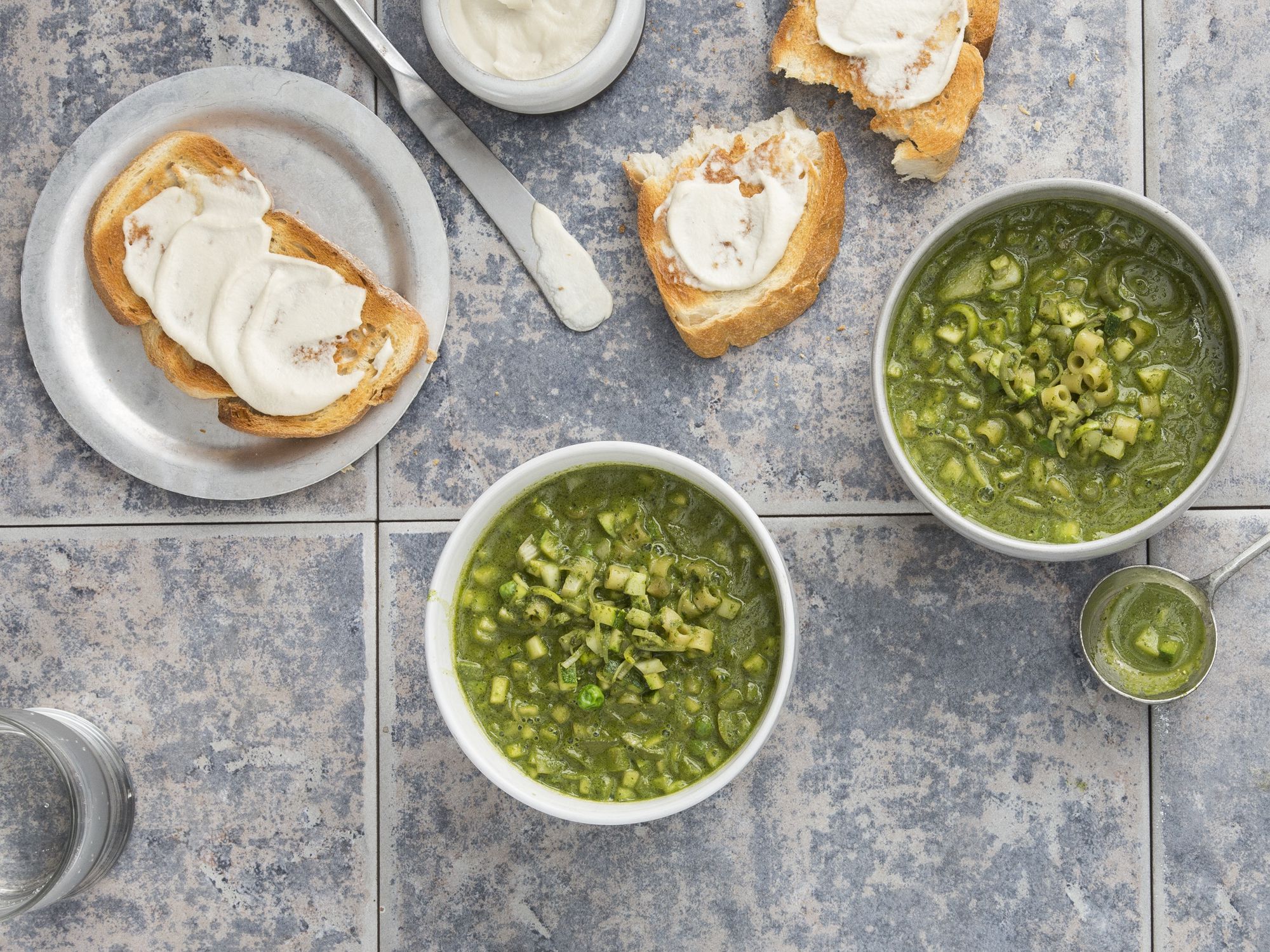 The chef of Lucky Leek in Berlin, Germany, Josita Hartanto makes her minestrone with hearty kohlrabi and briny green olives. The soup is brightened by a fresh pesto, which is stirred in just before serving. Get the recipe for <a href="https://www.saveur.com/green-minestrone-with-kohlrabi-olives-spinach-pesto/">Green Minestrone with Kohlrabi, Olives, and Spinach Pesto</a>