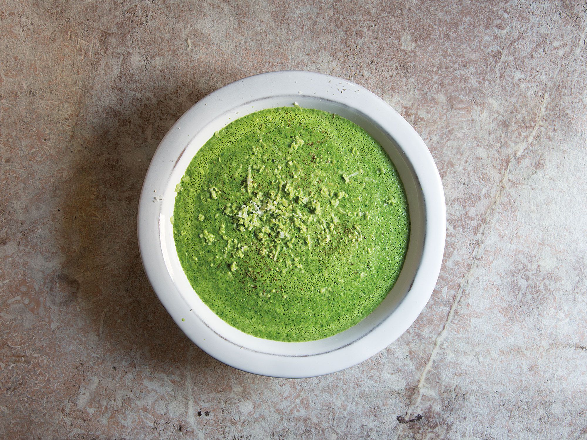 Brilliantly green and vibrantly flavored, this simple parsley soup--garnished with fiery fresh-grated horseradish--is the perfect first course for a Passover seder feast. Get the recipe for <a href="http://www.saveur.com/article/Recipes/Cream-of-Parsley-Soup">Cream of Parsley Soup with Fresh Horseradish</a>