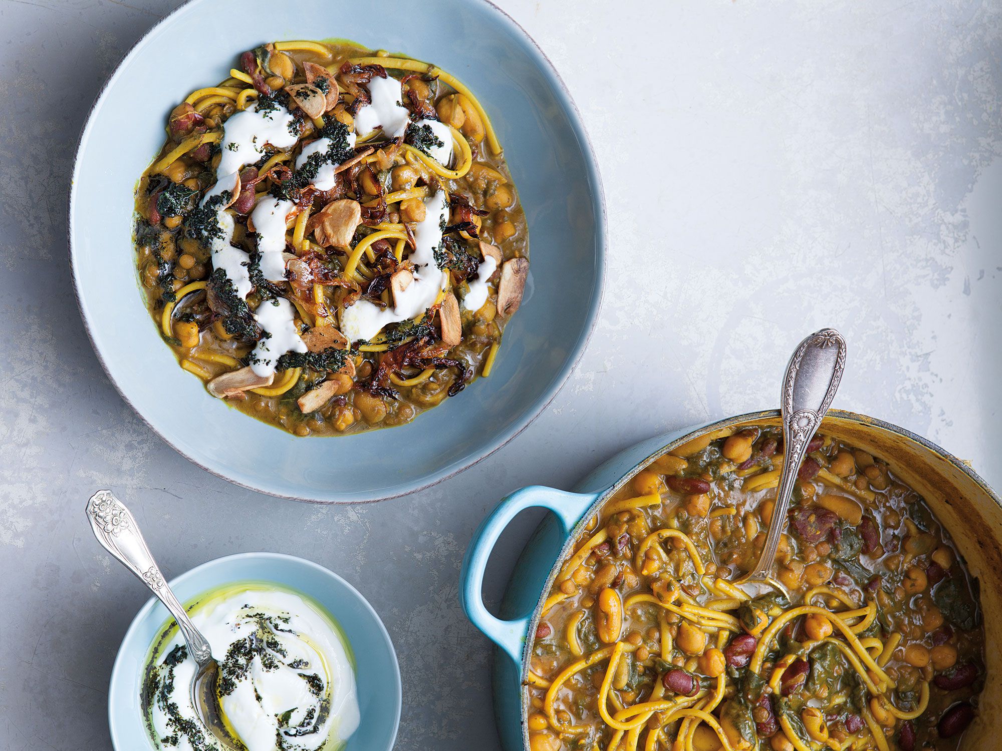 This spiced vegetable soup is made with <em>reshteh</em>, Iranian noodles. Get the recipe for <a href="http://www.saveur.com/article/Recipes/Ash-e-Reshteh-1000089833">Iranian Noodle Soup (Ash-e Reshteh)</a>