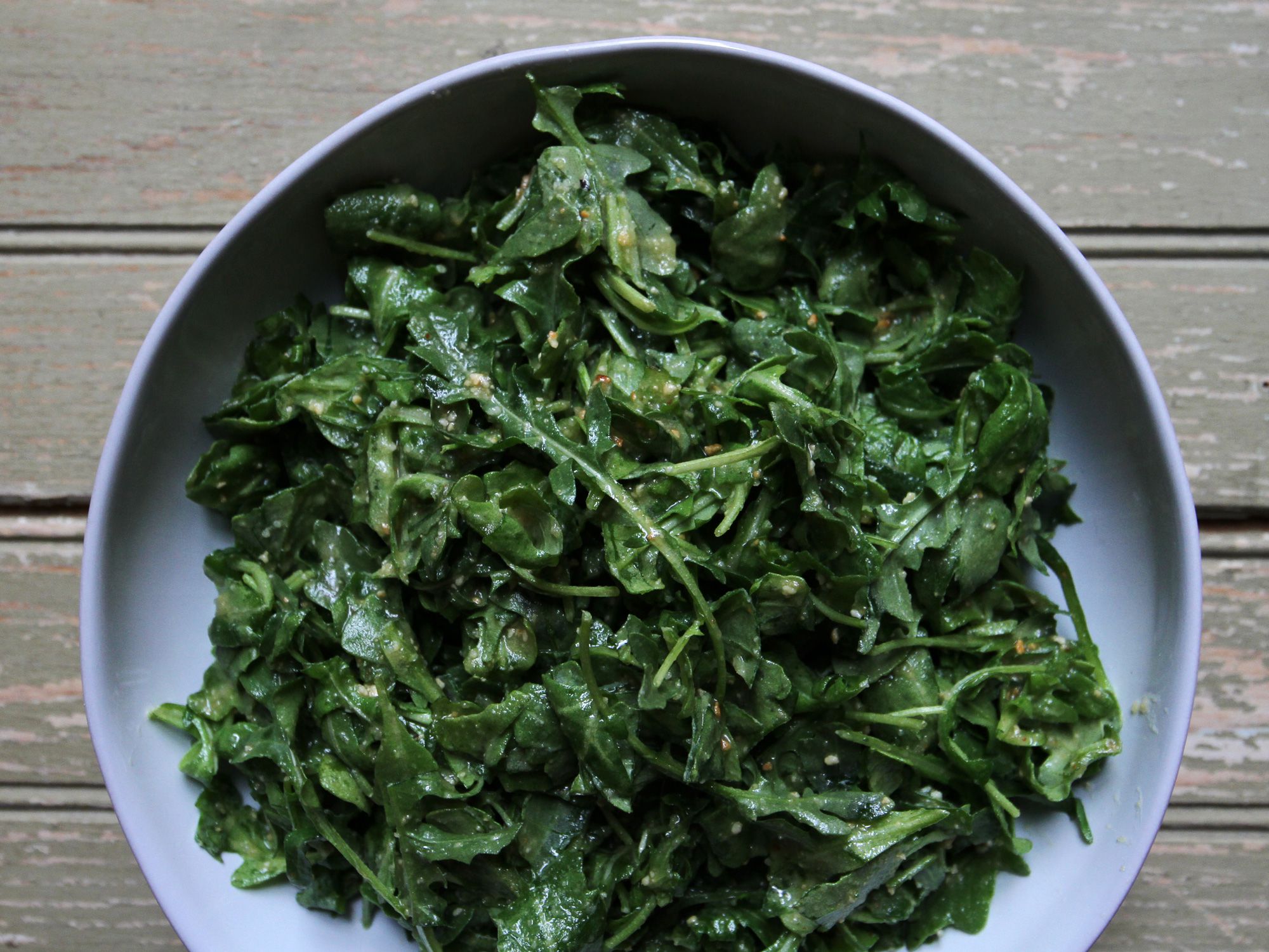 A chunky cashew pesto made with sharp, pungent Västerbotten cheese is tossed with chopped arugula to yield an unctuous salad with a robust umami flavor. Get the recipe for <a href="http://www.saveur.com/article/recipes/ruccolapesto-med-cashewnotter-arugula-and-cashew-pesto-salad">Arugula and Cashew Pesto Salad</a>