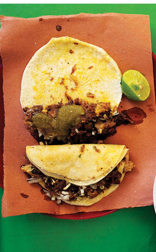 Skirt steak, a flavorful, juicy cut, is an excellent choice for carne asada, from Mexico's El Bajío region. This one is marinated with lime and spices before grilling. Get the recipe for <a href="https://www.saveur.com/article/Recipes/Mexico-Steak-Tacos/">Tacos de Carne Asada (Grilled Steak Tacos)</a>