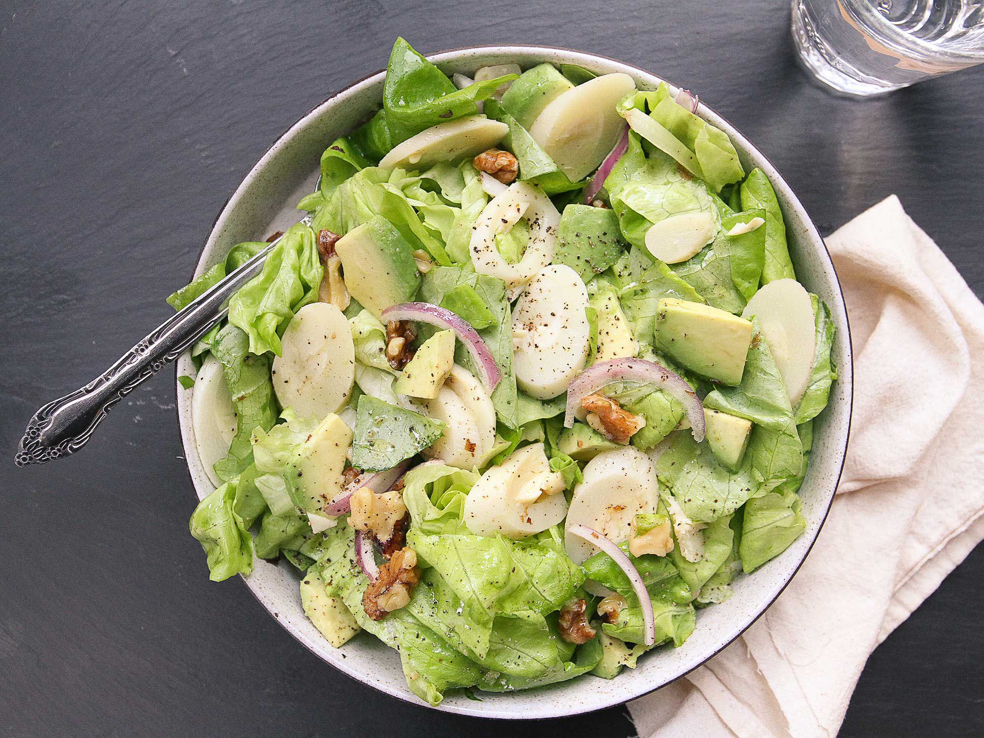 A simple salad that puts a ubiquitous supermarket staple to work. Canned hearts of palm have a vegetal, slightly nutty flavor similar to artichokes, and they combine perfectly with butter lettuce and avocado. Get the recipe for <a href="http://www.saveur.com/hearts-palm-and-avocado-salad-recipe">Hearts Of Palm and Avocado Salad</a>
