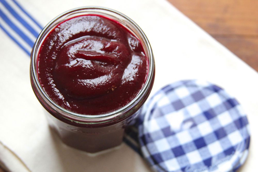 Ketchup made with roasted beets has a surprising, slightly earthy flavor—we love it in place of tomato ketchup on turkey burgers. It's easiest to cook it over the course of two days: On day one, cook, cool, peel, and chop the beets; on day two, cook them into ketchup. A splatter screen will help keep splashes contained while cooking the purée. Get the recipe for <a href="https://www.saveur.com/article/recipes/beet-ketchup/">Beet Ketchup</a>